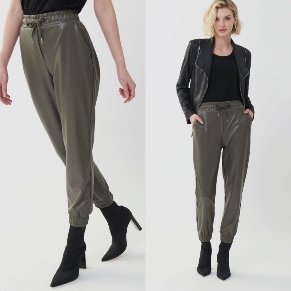 Shinestar faux leather joggers size Large
